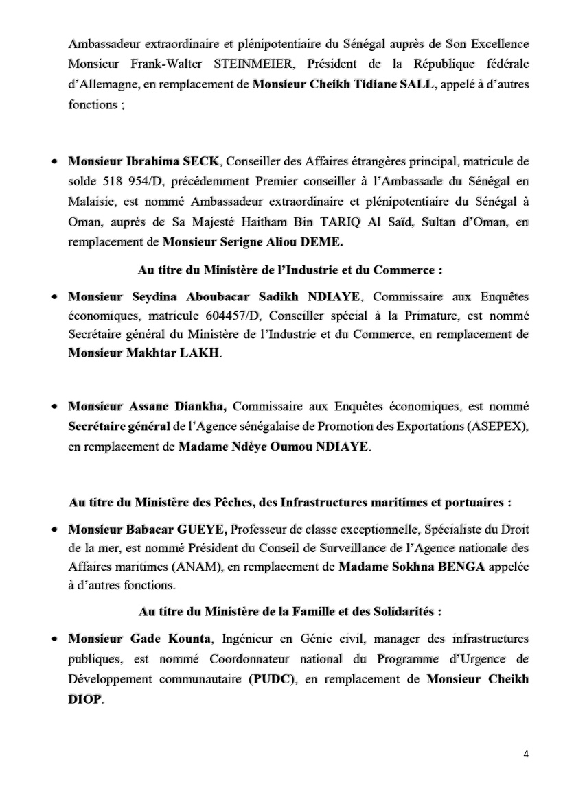 Communiqué du Conseil des ministres du mercredi 05 février Communiqué du Conseil des ministres du mercredi 05 février