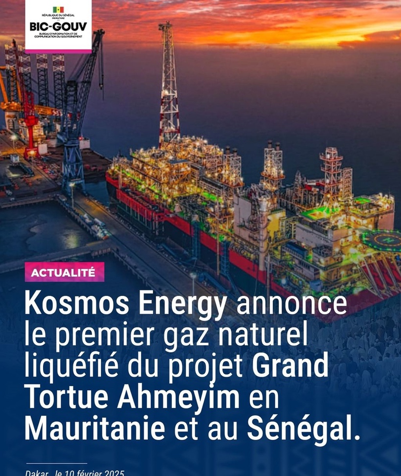 Première production de gaz naturel liquéfié à GTA prévu plus tard ce trimestre Première production de gaz naturel liquéfié à GTA prévu plus tard ce trimestre