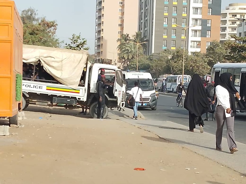 Farba Ngom face au juge du PJF : un important dispositif sécuritaire déployé sur les lieux Farba Ngom face au juge du PJF : un important dispositif sécuritaire déployé sur les lieux