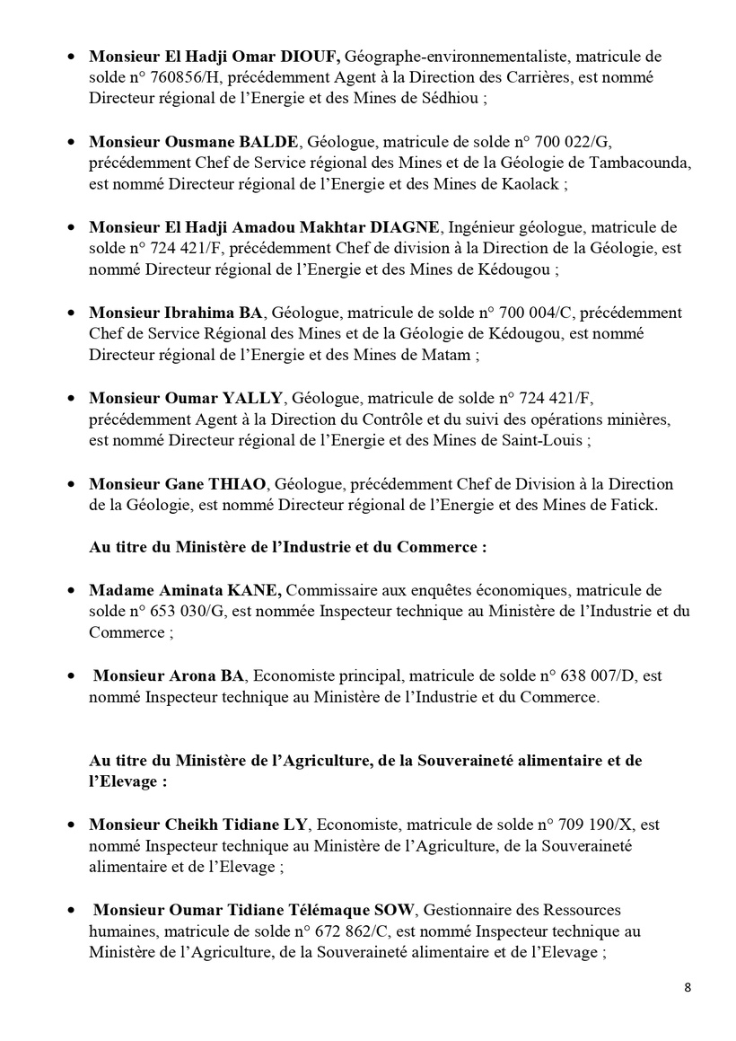 Sénégal : communiqué du Conseil des ministres du mercredi 5 mars 2025 Sénégal : communiqué du Conseil des ministres du mercredi 5 mars 2025
