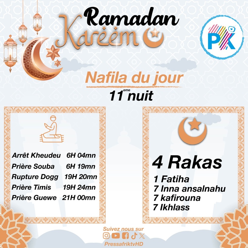 Ramadan-Nafila 11e nuit : 4 rakkas pour être pardonner de « ses anciens et futurs péchés » Ramadan-Nafila 11e nuit : 4 rakkas pour être pardonner de « ses anciens et futurs péchés »