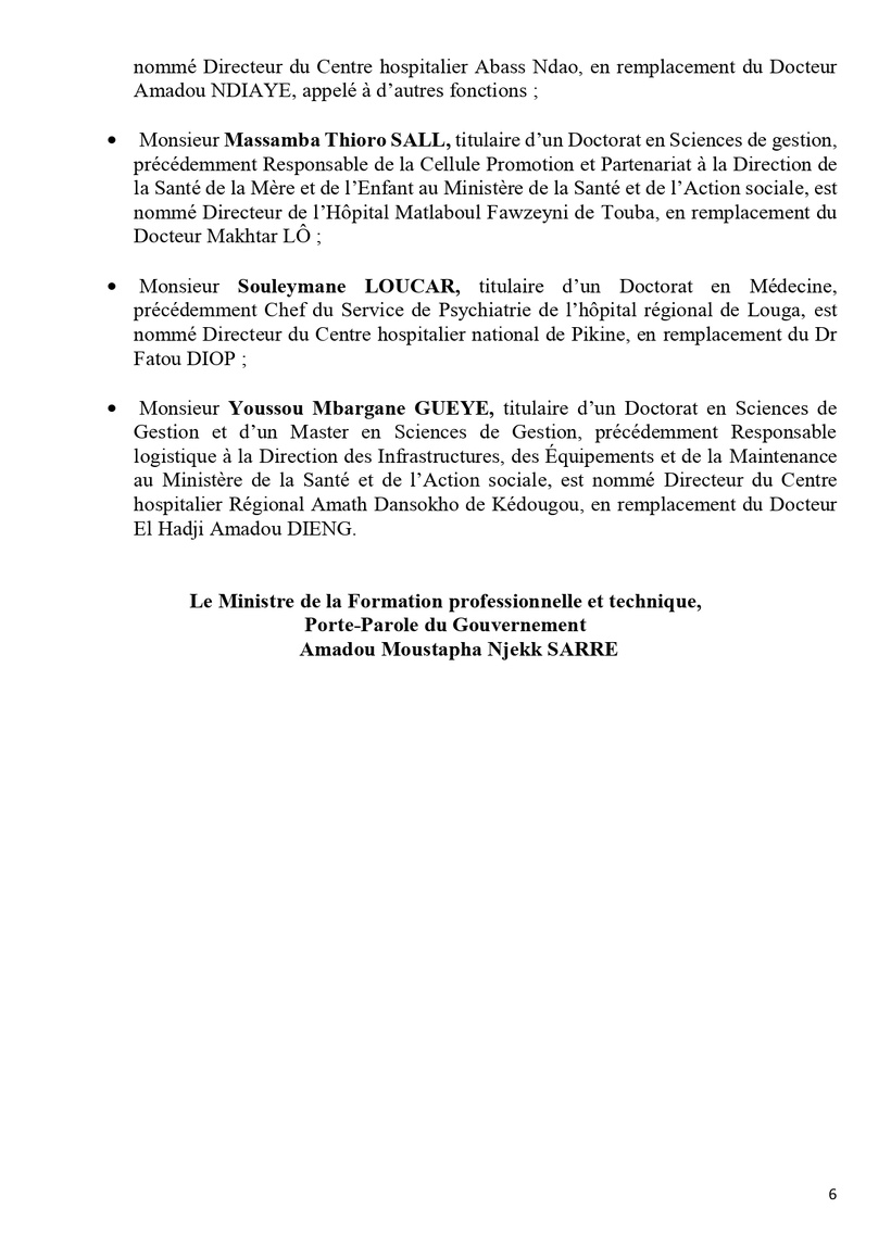 Sénégal : communiqué du Conseil des ministres du mercredi 12 mars 2025 Sénégal : communiqué du Conseil des ministres du mercredi 12 mars 2025