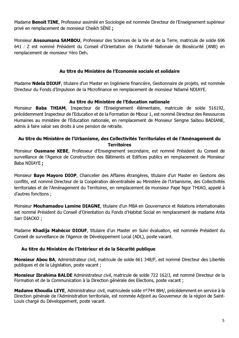 Sénégal : communiqué du Conseil des ministres du 26 mars 2025 Sénégal : communiqué du Conseil des ministres du 26 mars 2025
