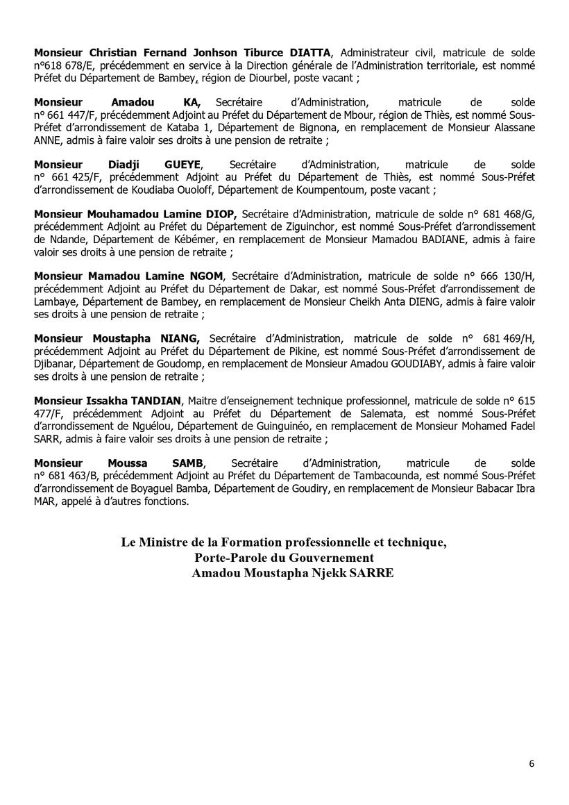 Sénégal : communiqué du Conseil des ministres du 26 mars 2025 Sénégal : communiqué du Conseil des ministres du 26 mars 2025