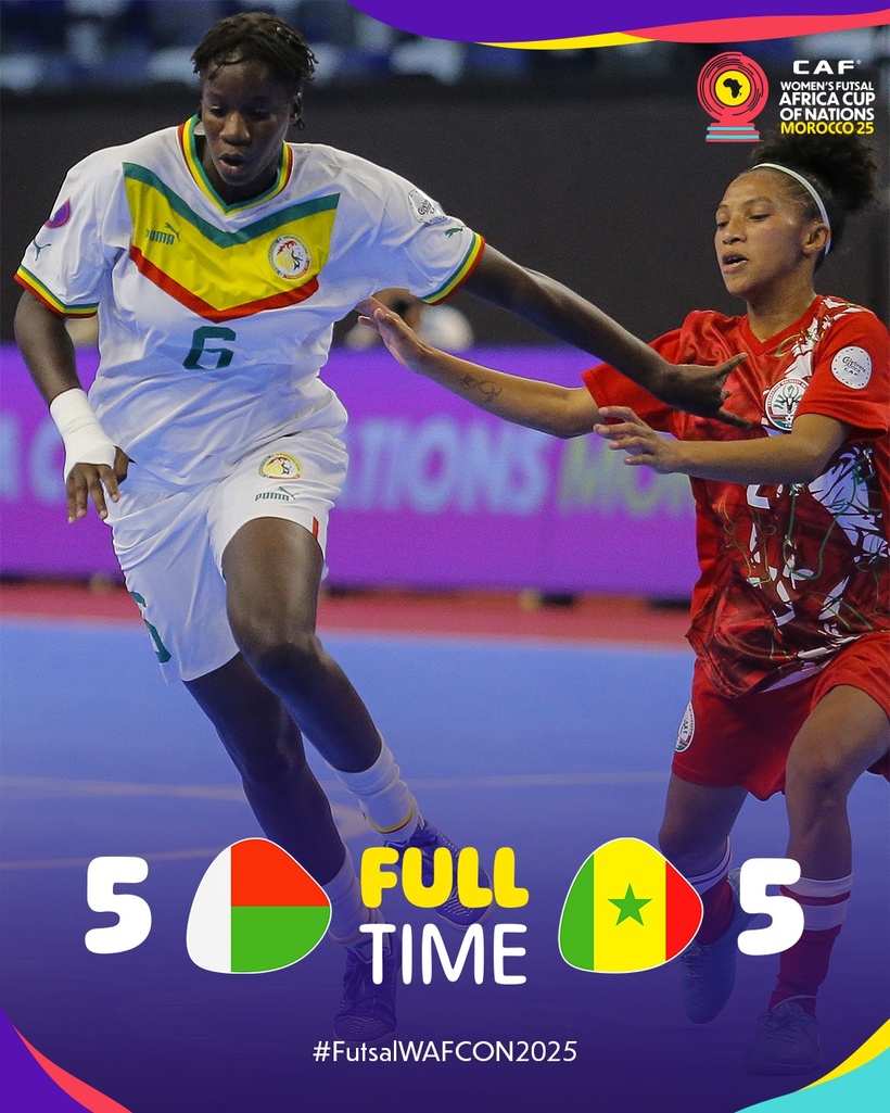 CAN Féminine Futsal : Les « Lionnes » du Sénégal accrochent Madagascar (5-5) pour leur grande première CAN Féminine Futsal : Les « Lionnes » du Sénégal accrochent Madagascar (5-5) pour leur grande première