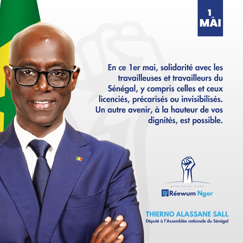 1er mai : Thierno Alassane Sall exprime sa solidarité avec les travailleurs "licenciés et précarisés" 