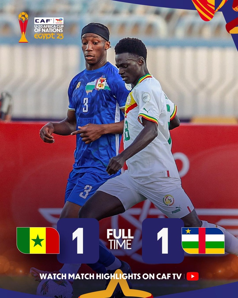 CAN U20 : Le Sénégal accroché d’entrée par la Centrafrique (1-1) CAN U20 : Le Sénégal accroché d’entrée par la Centrafrique (1-1)