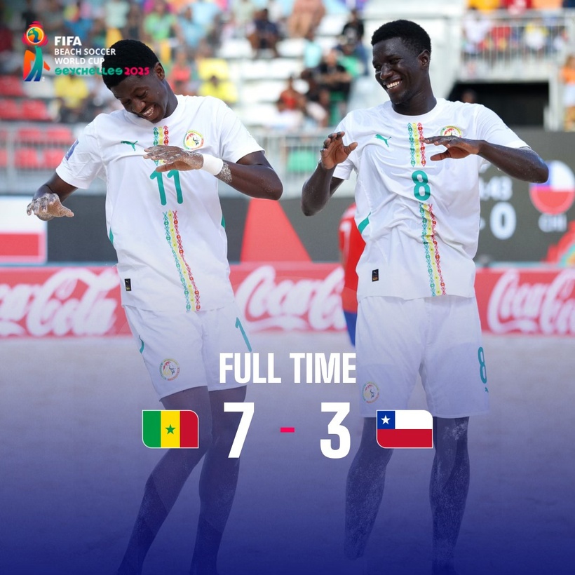 Beach Soccer – Mondial 2025 : Le Sénégal survole la phase de groupes et file en quarts Beach Soccer – Mondial 2025 : Le Sénégal survole la phase de groupes et file en quarts