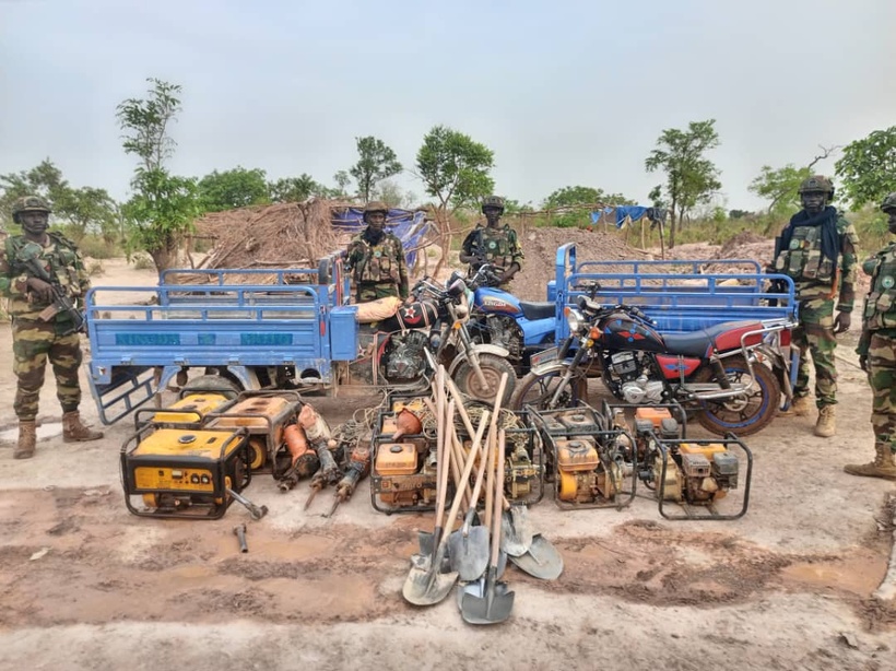 Falémé : deux sites d'orpaillage démantelés, un important matériel saisi