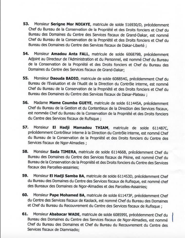 Affectation de 132 inspecteurs des Impôts et Domaines : Cheikh Diba opère un vaste chamboulement Affectation de 132 inspecteurs des Impôts et Domaines : Cheikh Diba opère un vaste chamboulement
