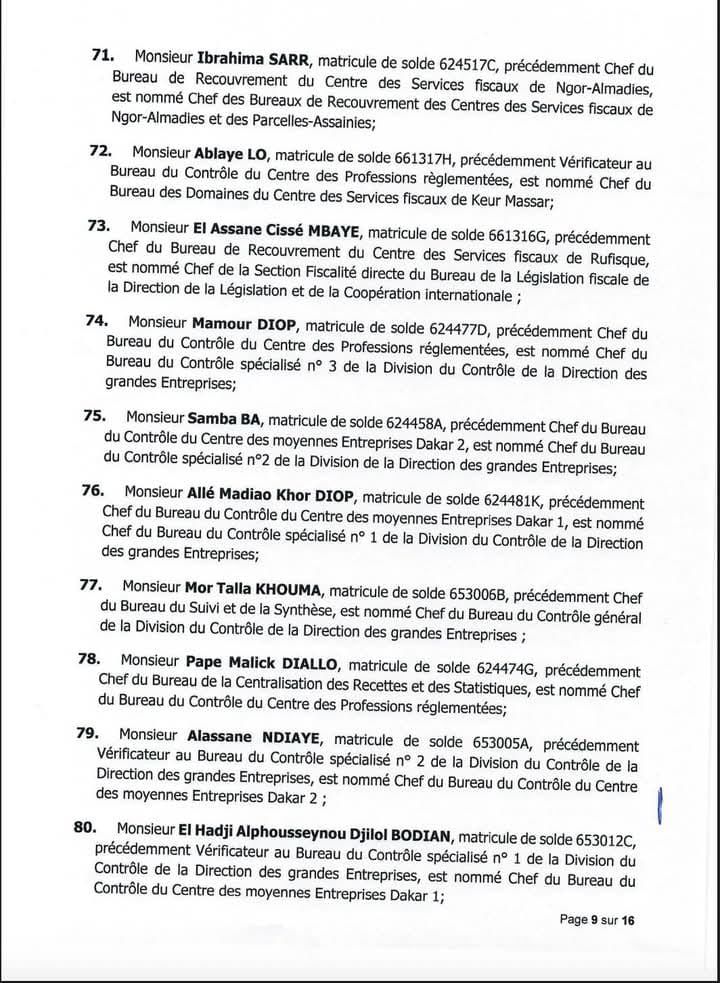 Affectation de 132 inspecteurs des Impôts et Domaines : Cheikh Diba opère un vaste chamboulement Affectation de 132 inspecteurs des Impôts et Domaines : Cheikh Diba opère un vaste chamboulement