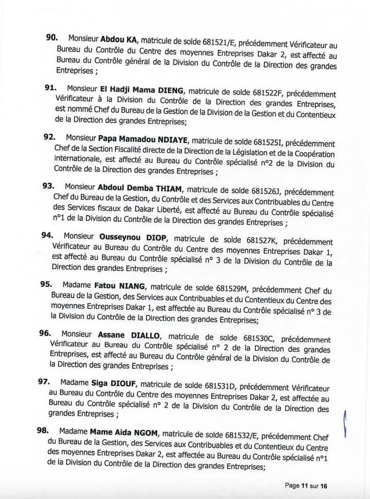 Affectation de 132 inspecteurs des Impôts et Domaines : Cheikh Diba opère un vaste chamboulement Affectation de 132 inspecteurs des Impôts et Domaines : Cheikh Diba opère un vaste chamboulement