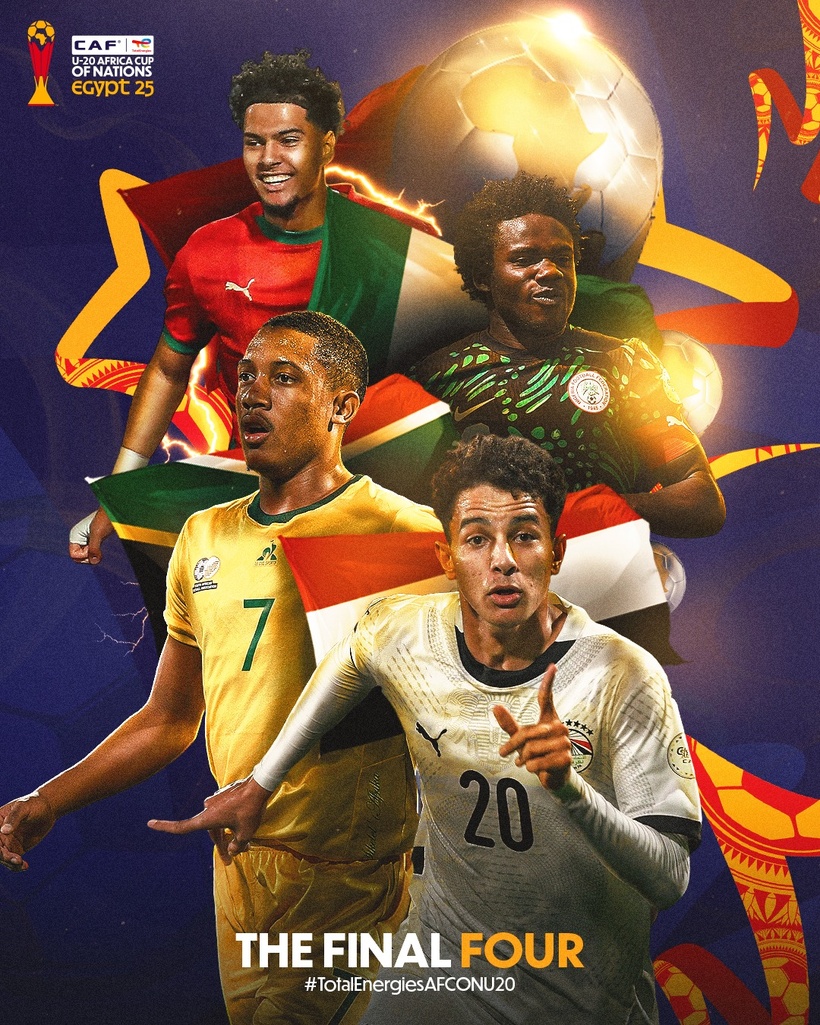 CAN U20 : Afrique du Sud vs Nigeria, Maroc vs Égypte, deux chocs explosifs pour une place en finale CAN U20 : Afrique du Sud vs Nigeria, Maroc vs Égypte, deux chocs explosifs pour une place en finale