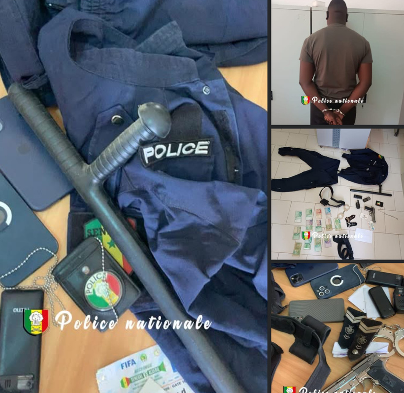 Zac Mbao : un faux policier interpellé avec armes factices, menottes, et près de 1,2 million de FCFA en sa possession Zac Mbao : un faux policier interpellé avec armes factices, menottes, et près de 1,2 million de FCFA en sa possession