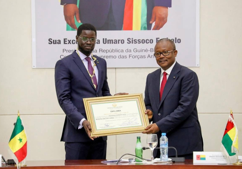 Guinée-Bissau : Le Président Bassirou Diomaye décoré de la médaille Amílcar Cabral