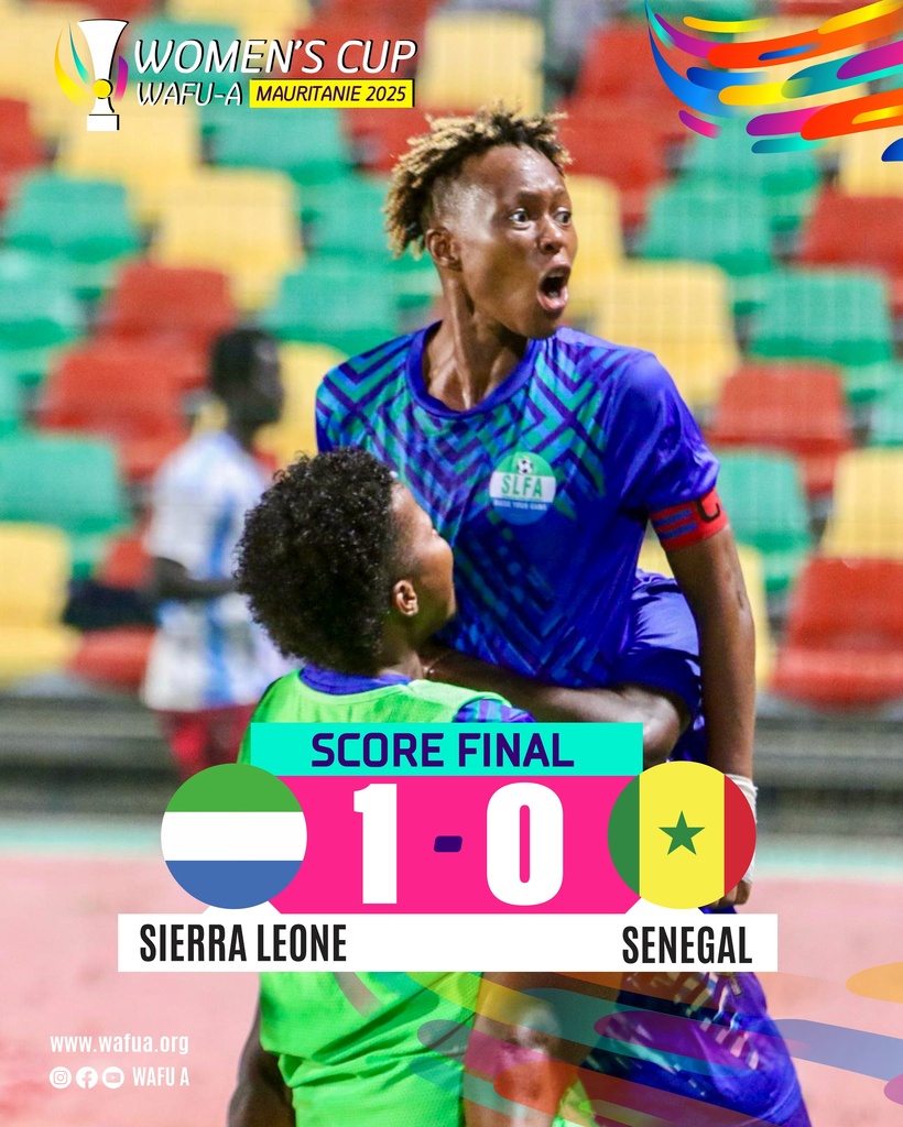 Tournoi UFOA/A 2025 : Le Sénégal battu en finale par la Sierra Leone (1-0) Tournoi UFOA/A 2025 : Le Sénégal battu en finale par la Sierra Leone (1-0)