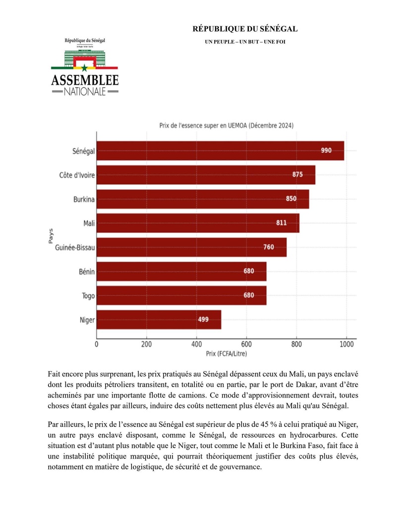 Question écrite: Thierno Alassane Sall interpelle le gouvernement sur le prix du carburant à la pompe