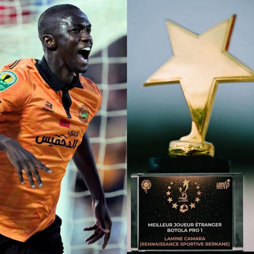 Botola pro : Mamadou Lamine Camara élu meilleur joueur étranger du championnat marocain Botola pro : Mamadou Lamine Camara élu meilleur joueur étranger du championnat marocain
