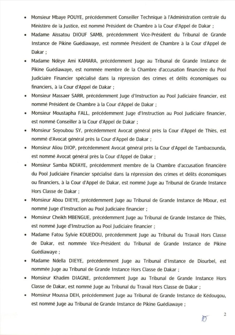 Conseil supérieur de la Magistrature : plusieurs décisions prises par Bassirou Diomaye Faye Conseil supérieur de la Magistrature : plusieurs décisions prises par Bassirou Diomaye Faye