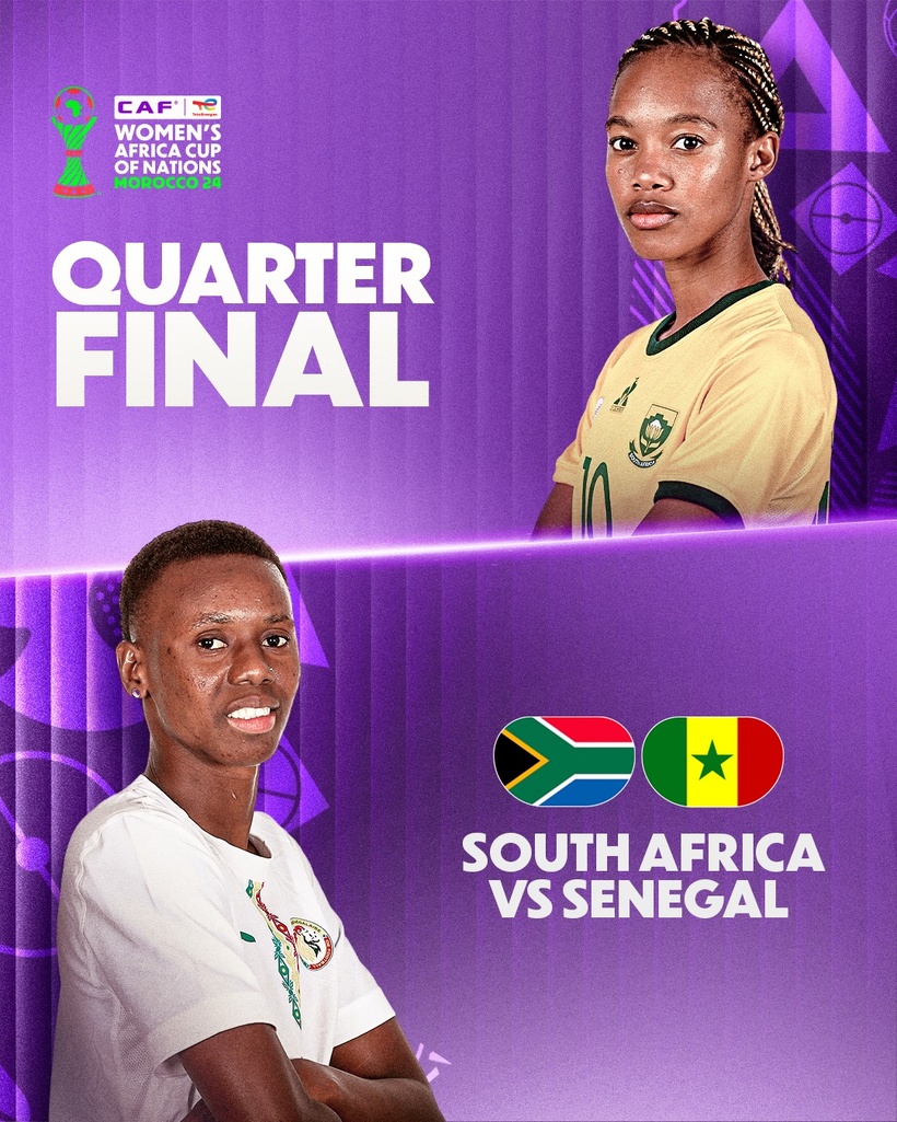 CAN Féminine 2025 : Le Sénégal affrontera l’Afrique du Sud en quarts de finale CAN Féminine 2025 : Le Sénégal affrontera l’Afrique du Sud en quarts de finale