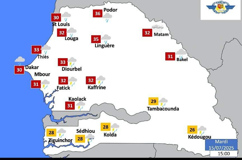 Alerte météo : Orages et pluies attendus sur une grande partie du pays Alerte météo : Orages et pluies attendus sur une grande partie du pays