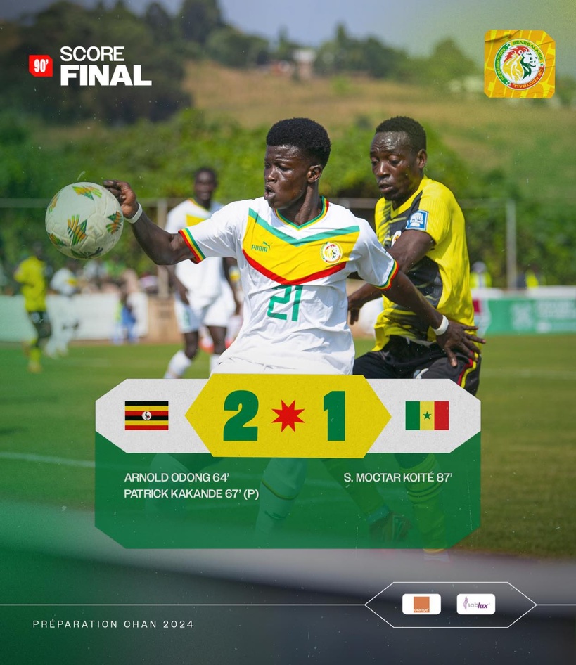 Préparation CHAN 2025 : le Sénégal s’incline devant l’Ouganda (2-1)