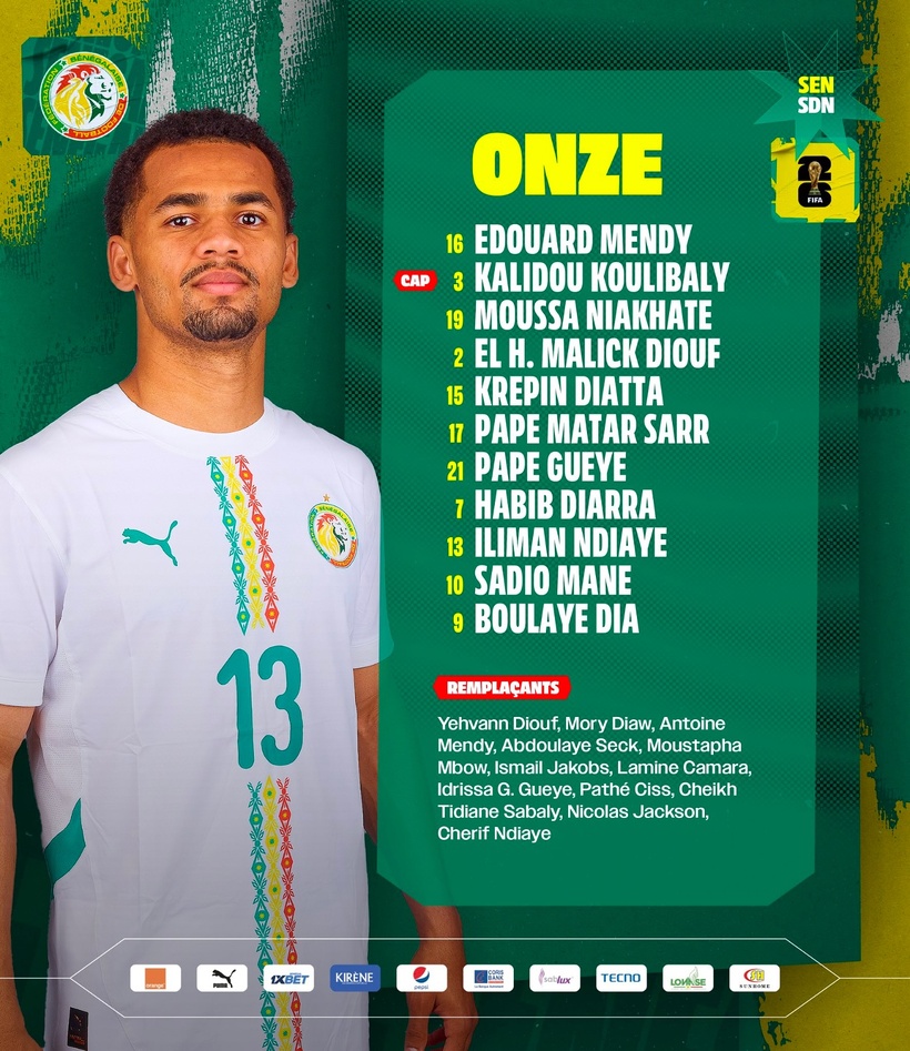 Éliminatoires Mondial 2026 : Pape Thiaw dévoile le onze de départ des « Lions » contre le Soudan Éliminatoires Mondial 2026 : Pape Thiaw dévoile le onze de départ des « Lions » contre le Soudan