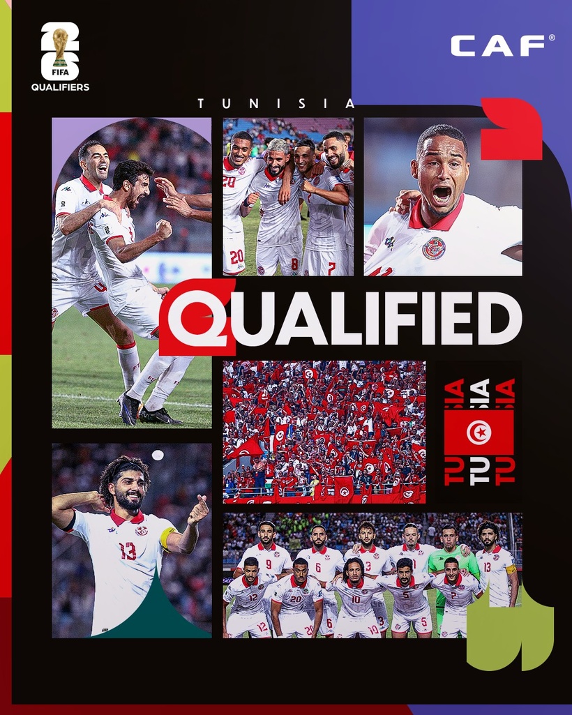 Foot : après le Maroc, la Tunisie se qualifie pour le Mondial 2026 Foot : après le Maroc, la Tunisie se qualifie pour le Mondial 2026