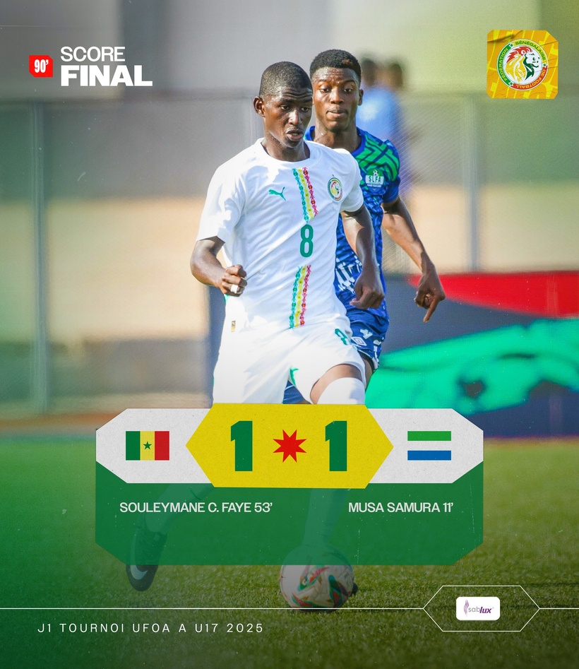 Tournoi UFOA-A U17 : le Sénégal accroché par la Sierra Leone (1-1) Tournoi UFOA-A U17 : le Sénégal accroché par la Sierra Leone (1-1)