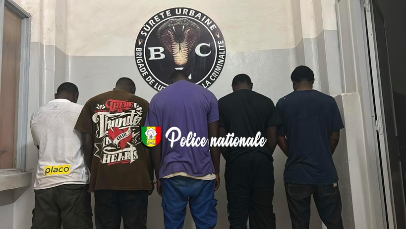 Dakar : cinq (5) individus arrêtés pour vol en réunion et recel, 16 pneus saisis par la police Dakar : cinq (5) individus arrêtés pour vol en réunion et recel, 16 pneus saisis par la police