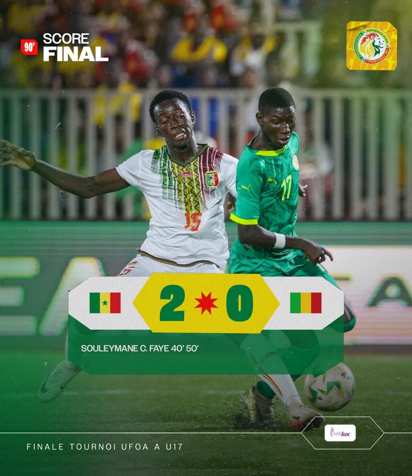 Tournoi UFOA-A U17 : le Sénégal conserve son titre en battant le Mali (2-0)