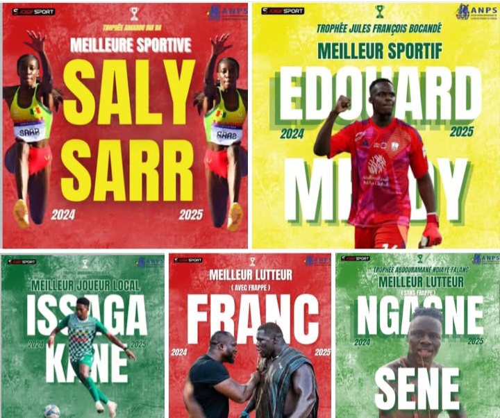 Meilleurs sportifs 2024-2025 : Les cinq lauréats de l’ANPs dévoilés