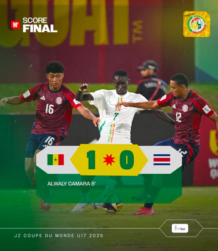 Coupe du monde U17 : le Sénégal domine le Costa Rica et se rapproche des huitièmes