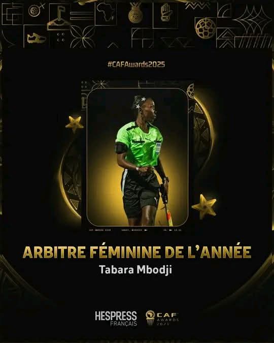 CAF Awards 2025 : Tabara Mbodji élue meilleure arbitre féminine de l'année