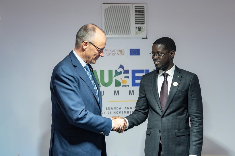 Sommet UE-UA : le Président Diomaye Faye s’entretient avec le Chancelier allemand Friedrich Merz