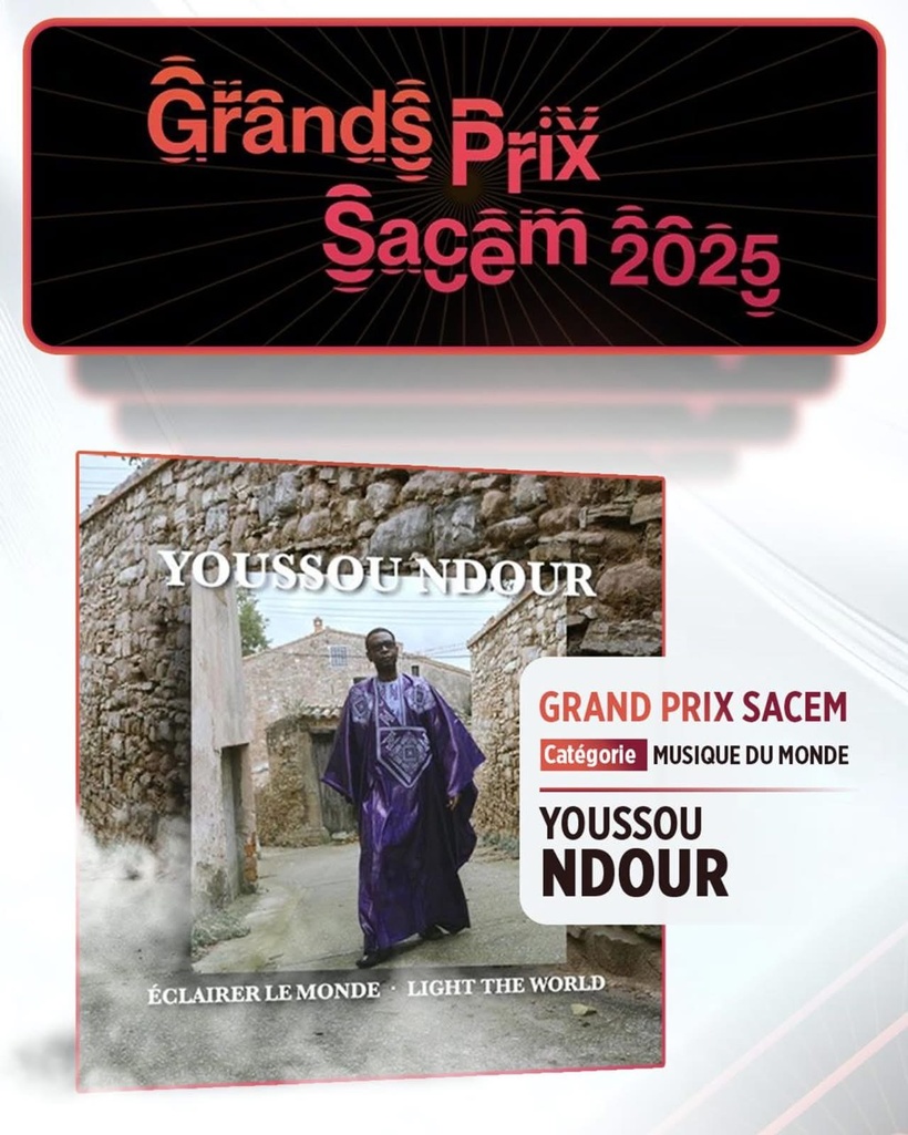 Youssou Ndour reçoit le Grand Prix Sacem 2025 Youssou Ndour reçoit le Grand Prix Sacem 2025