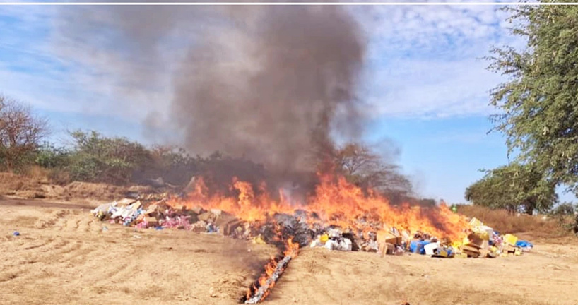 Fatick : 15,9 tonnes de drogues et produits illicites incinérées