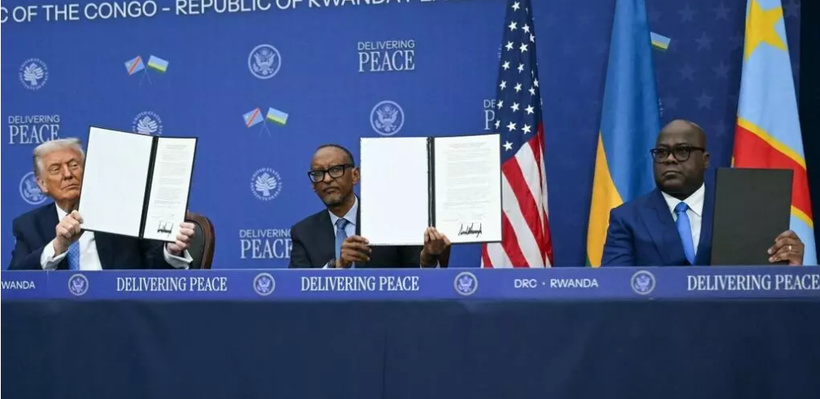RDC-Rwanda : sous l'égide de Trump, Tshisekedi et Kagame signent un accord de paix RDC-Rwanda : sous l'égide de Trump, Tshisekedi et Kagame signent un accord de paix