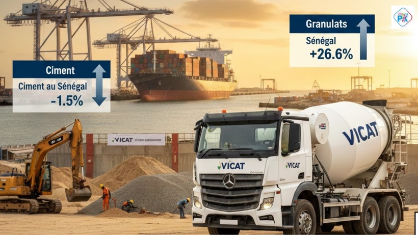 Activité de Vicat au Sénégal: le  Ciment se contracte de -1,5% et les Granulats  une progression de +26,6% au Sénégal au 3ème trimestre 2025 