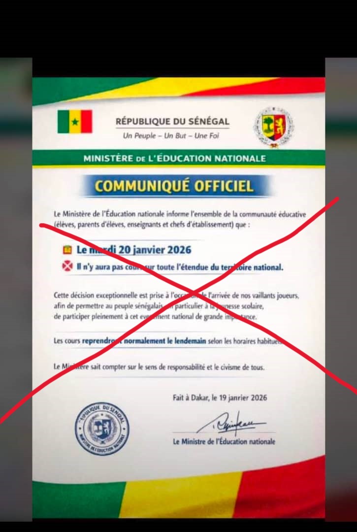 Fake : ce communiqué attribué au ministère de l'Education nationale est faux