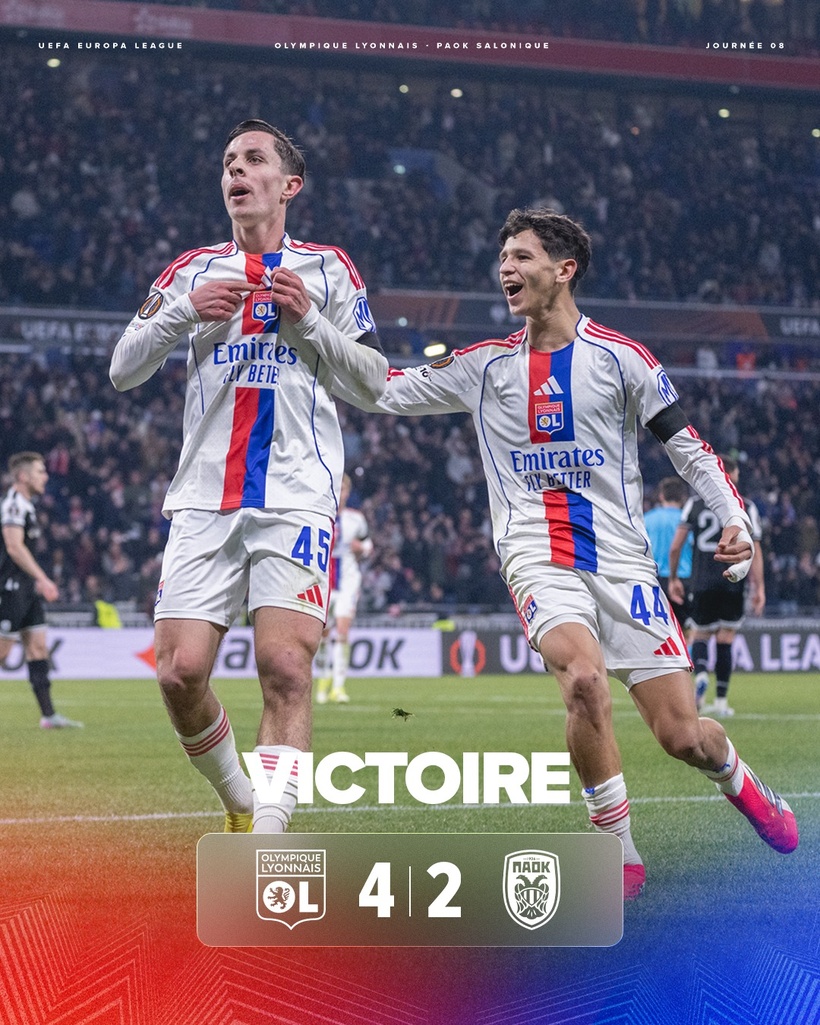 Ligue Europa : l’OL termine à la première place, Lille en barrages, Nice chute encore Ligue Europa : l’OL termine à la première place, Lille en barrages, Nice chute encore