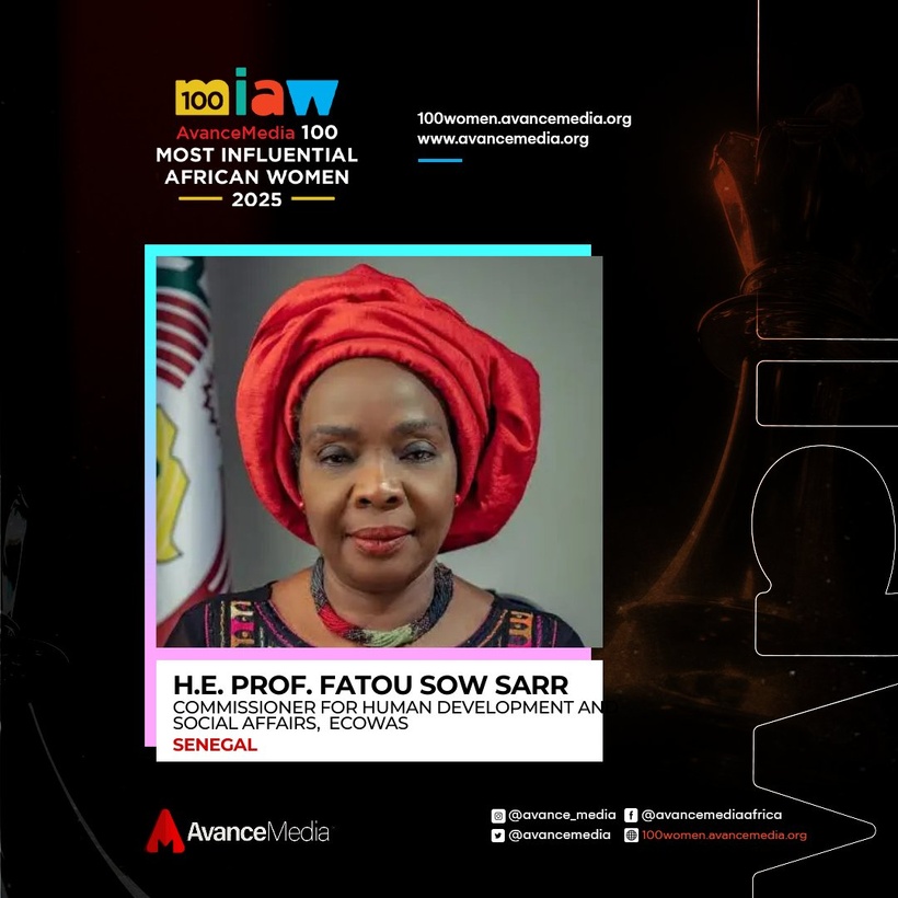 Distinction : la Professeure Fatou Sow Sarr de la CEDEAO parmi les figures de proue de l'influence africaine en 2025