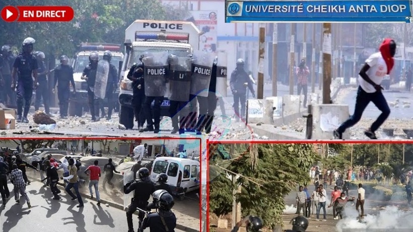 Drame à l’UCAD : 105 étudiants interpellés, plusieurs blessés parmi eux