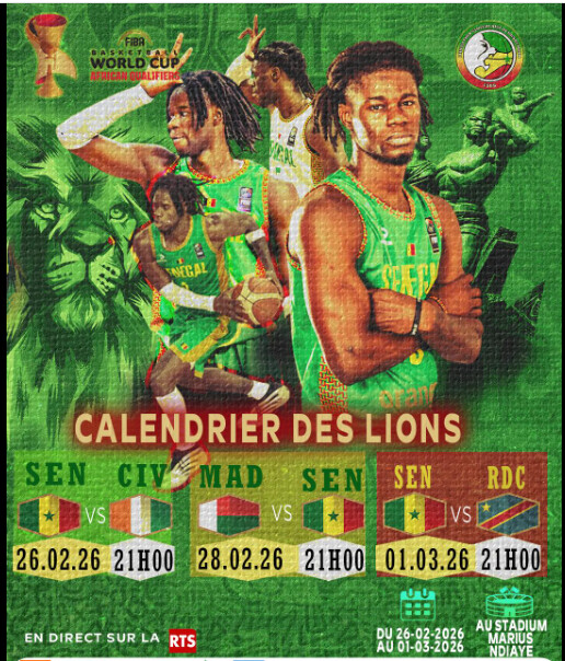 Éliminatoires Mondial Basket 2027 (Fenêtre 2): le Sénégal débute face à la Côte d'Ivoire ce 26 février