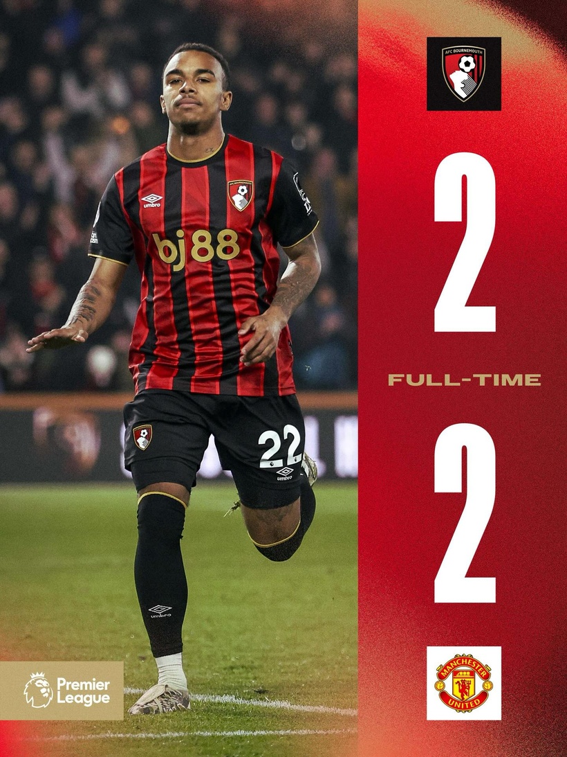 Premier League : Kroupi et Bournemouth écœurent Manchester United Premier League : Kroupi et Bournemouth écœurent Manchester United