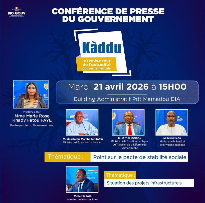 Pacte de stabilité sociale, projets infrastructurels : le gouvernement face à la presse ce mardi Pacte de stabilité sociale, projets infrastructurels : le gouvernement face à la presse ce mardi