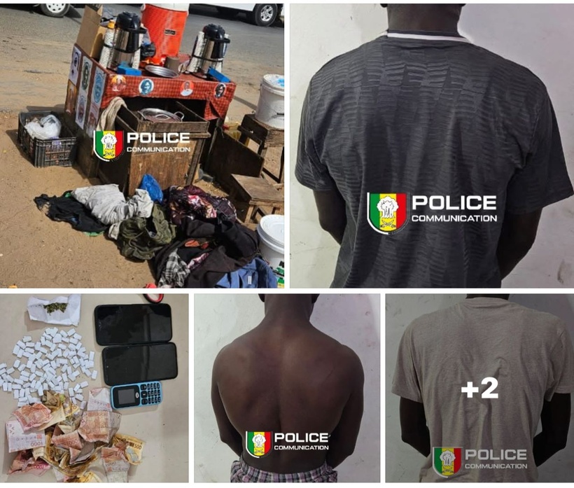Guédiawaye : un réseau de trafic de Kush démantelé par la BRS, quatre suspects arrêtés Guédiawaye : un réseau de trafic de Kush démantelé par la BRS, quatre suspects arrêtés
