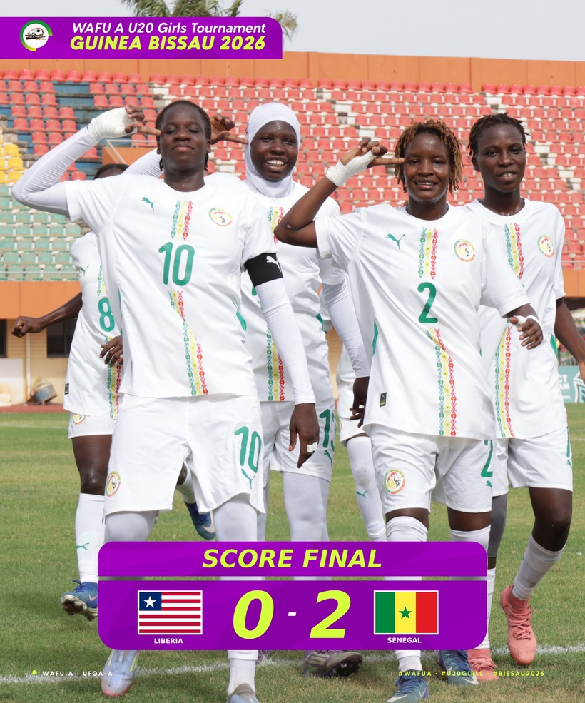 Tournoi UFOA-A U20 féminin : le Sénégal bat le Libéria (2-0) et reste en tête de son groupe Tournoi UFOA-A U20 féminin : le Sénégal bat le Libéria (2-0) et reste en tête de son groupe