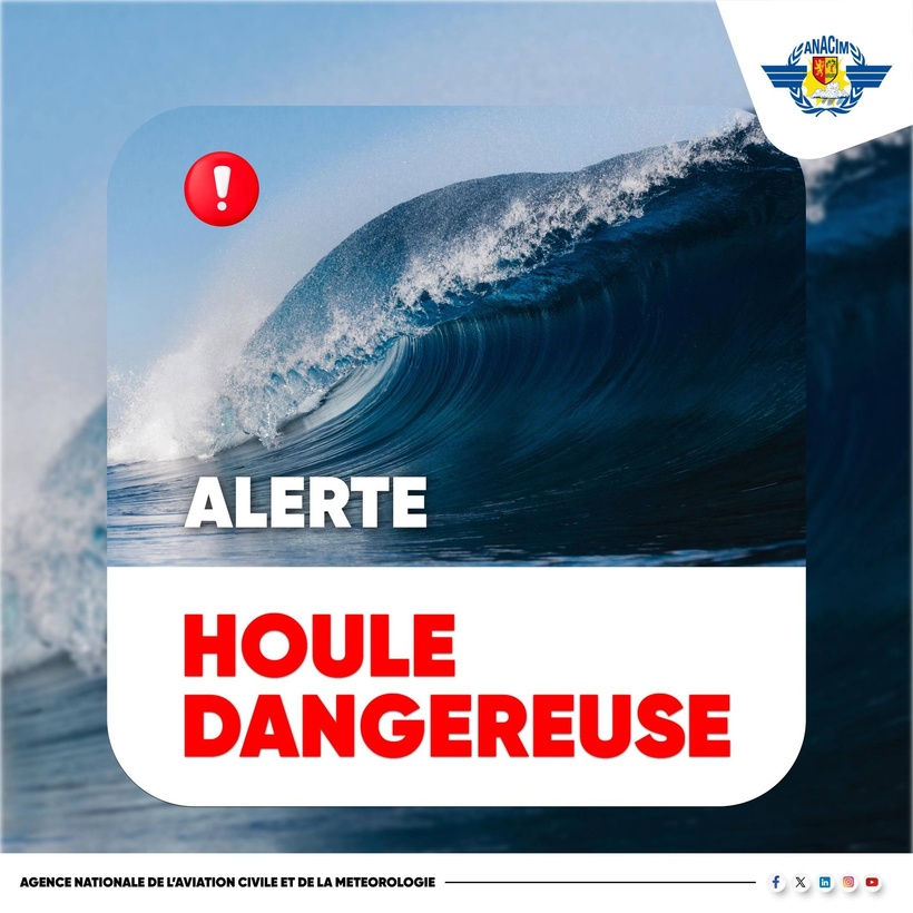 Alerte météo : Houle dangereuse et vents forts sur les côtes sénégalaises à partir du 12 mai 2026