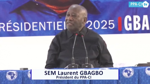 Côte d'Ivoire: réuni en congrès, le PPA-CI reconduit l'ancien président Laurent Gbagbo à sa tête